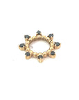 14k Yellow Gold and White Diamond Circle Clip Enhancer