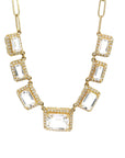 White Topaz and Gold Necklace