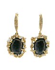 Geode and Diamond Drop Earring