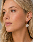 The Eleanor Earrings (14k Yellow Gold, Diamonds, and Clear Quartz)