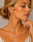 Cushion Cut Blue Topaz and Diamond Earrings (18k Yellow Gold, Blue Topaz, and Diamond)