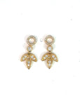 Diamond Leaf Earring Charms with Diamond Loops