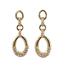 Pave Diamond Dipped Link Earrings