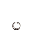 14k White Gold Pave Diamond Huggie Hoop Earrings