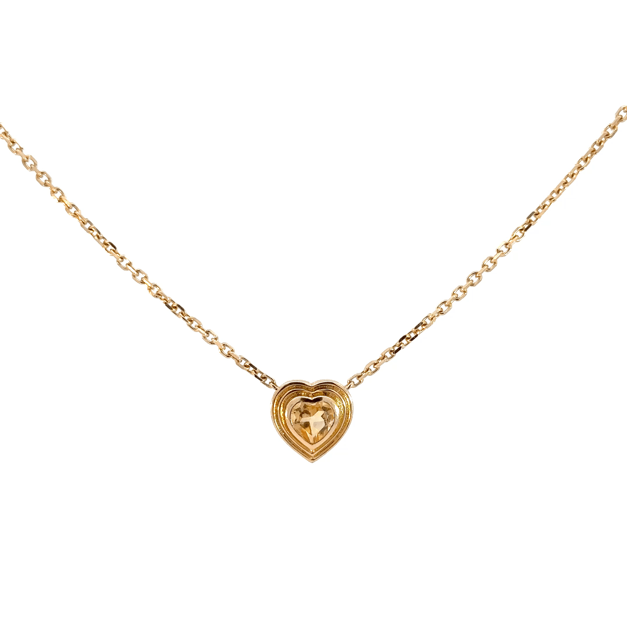 Citrine Heart Necklace