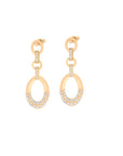 Pave Diamond Dipped Link Earrings