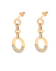 Pave Diamond Dipped Link Earrings