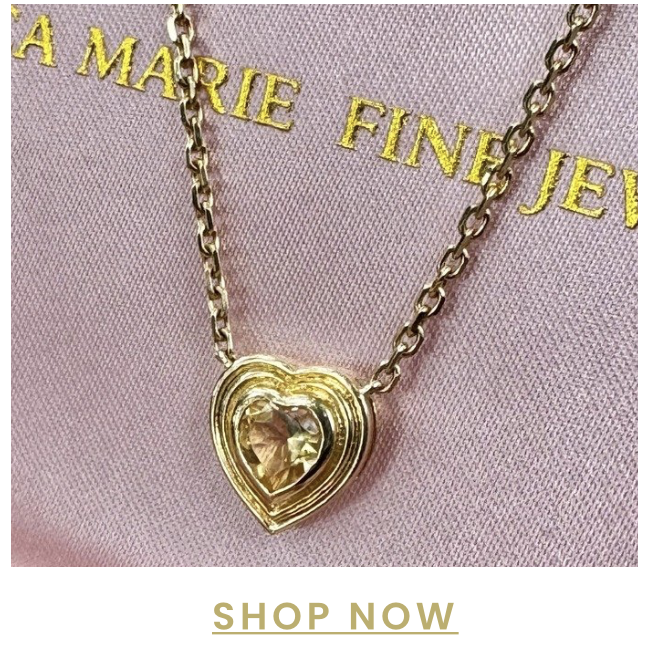Citrine Heart Necklace