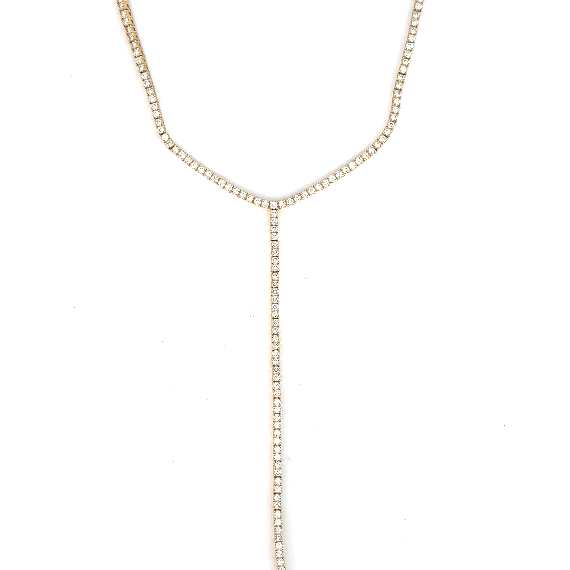Diamond Lariat Tennis Necklace