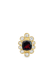 Garnet and Diamond 14k Yellow Gold Ring