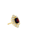 Garnet and Diamond 14k Yellow Gold Ring