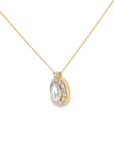 Pear Cut Diamond Pendant and 18k Yellow Gold Necklace