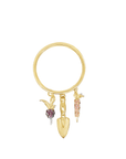 In The Garden 14k Yellow Gold Charm Ring