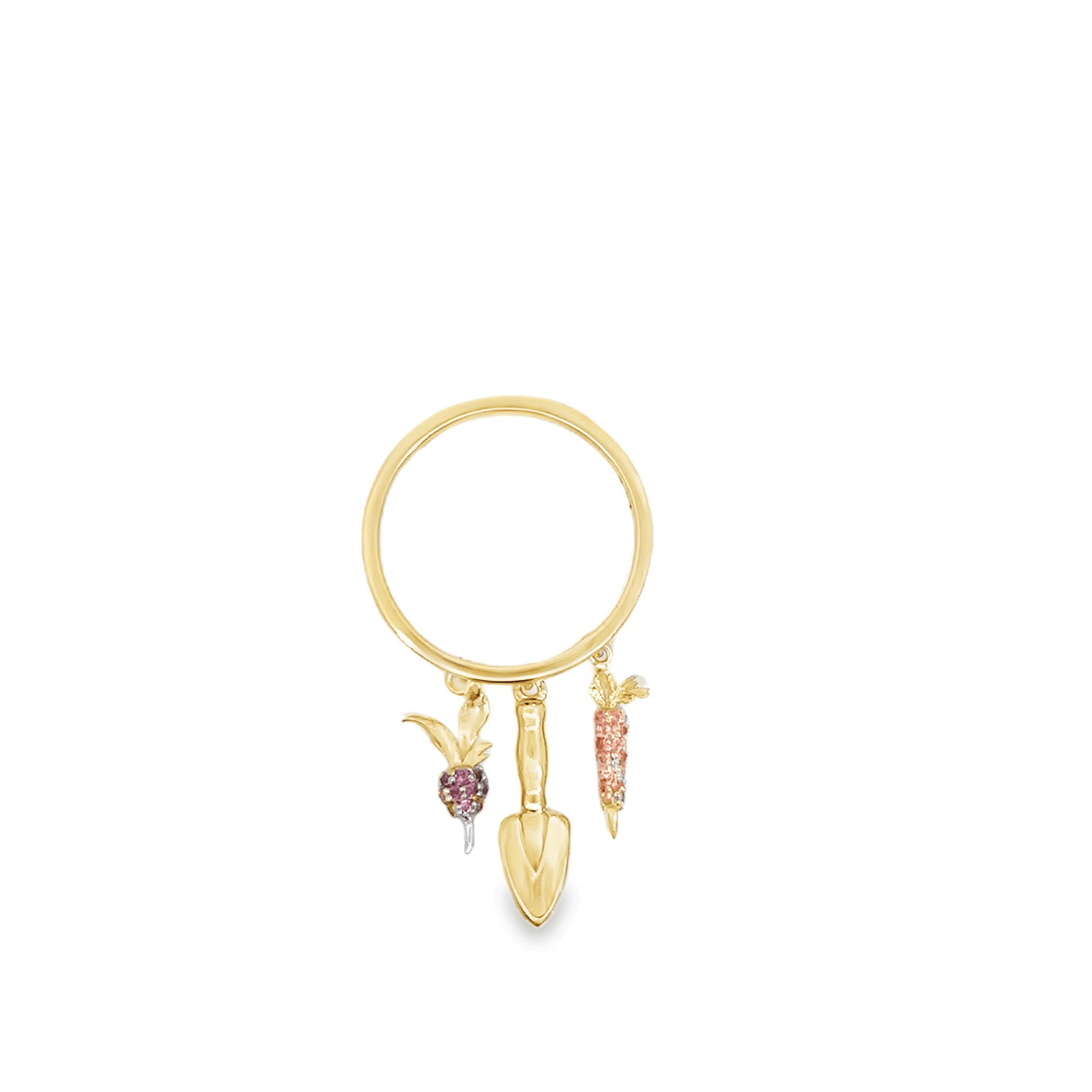 In The Garden 14k Yellow Gold Charm Ring