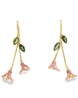 18k Yellow Gold and Green Sapphire Tulip Earrings