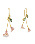 18k Yellow Gold and Green Sapphire Tulip Earrings
