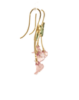 18k Yellow Gold and Green Sapphire Tulip Earrings