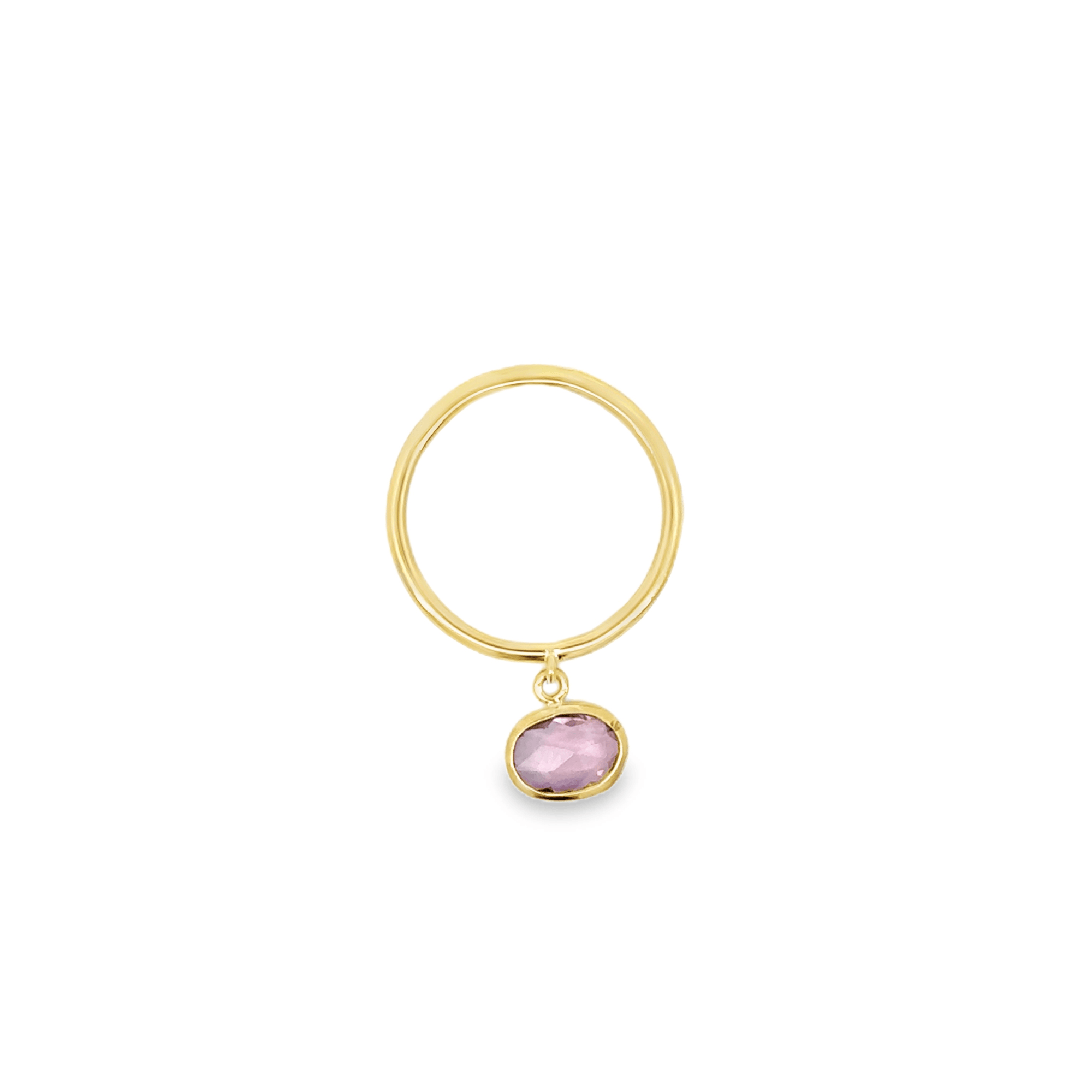 18k Yellow Gold and Sapphire Charm Stacking Ring No. 4