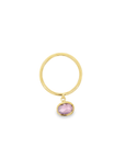 18k Yellow Gold and Sapphire Charm Stacking Ring No. 4