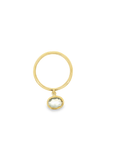 18k Yellow Gold and Sapphire Charm Stacking Ring No. 6