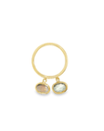 18k Yellow Gold and Sapphire Charm Stacking Ring No. 1