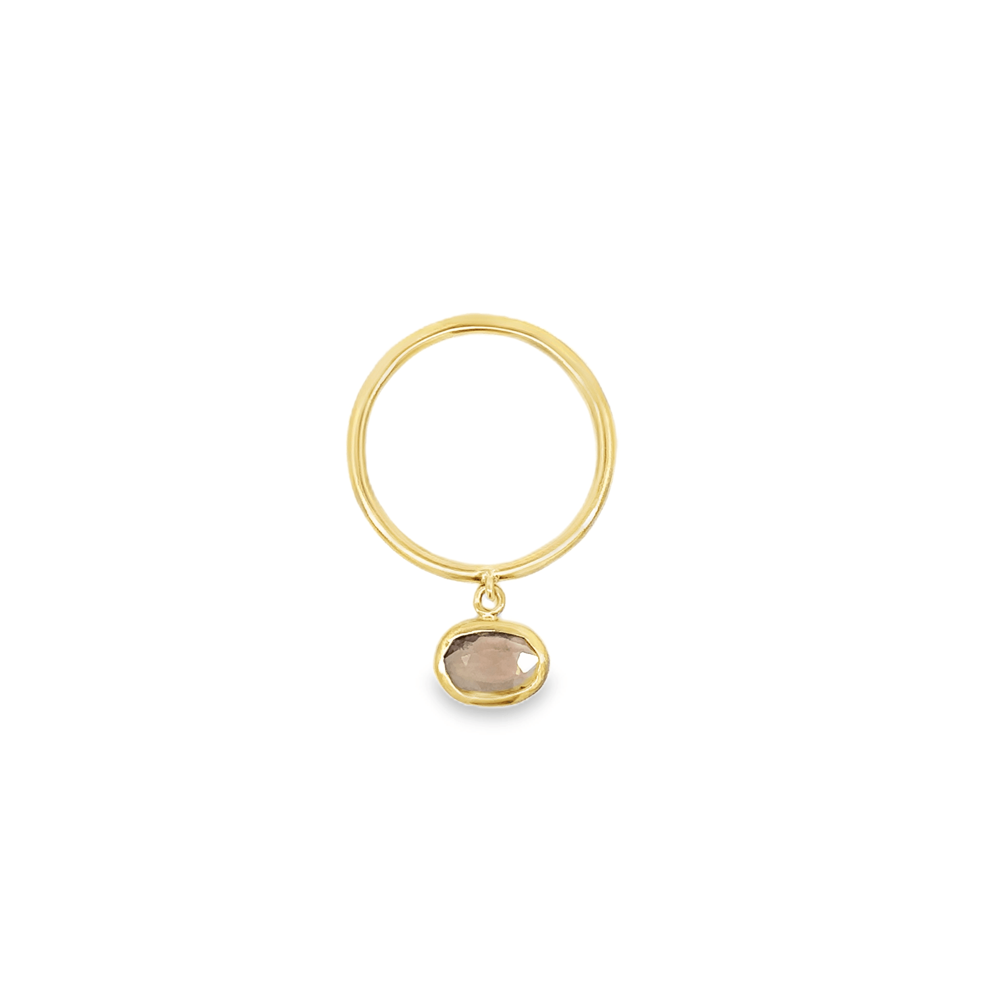 18k Yellow Gold and Sapphire Charm Stacking Ring No. 1