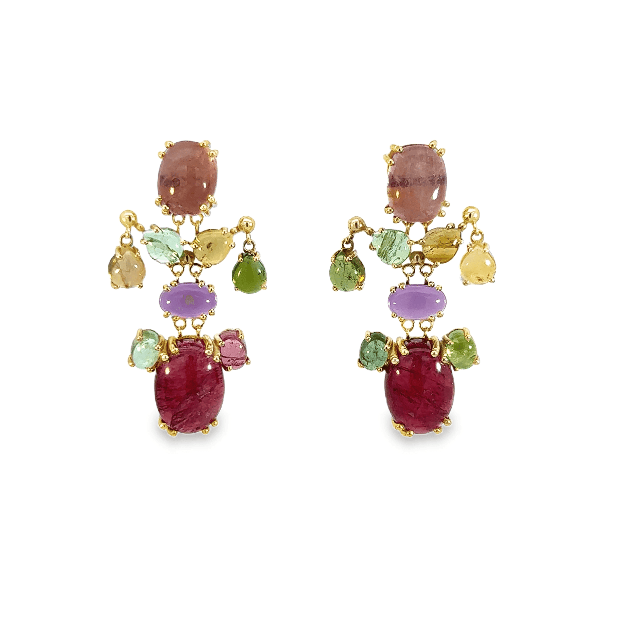 Tulum Multi Color Tourmaline Earrings