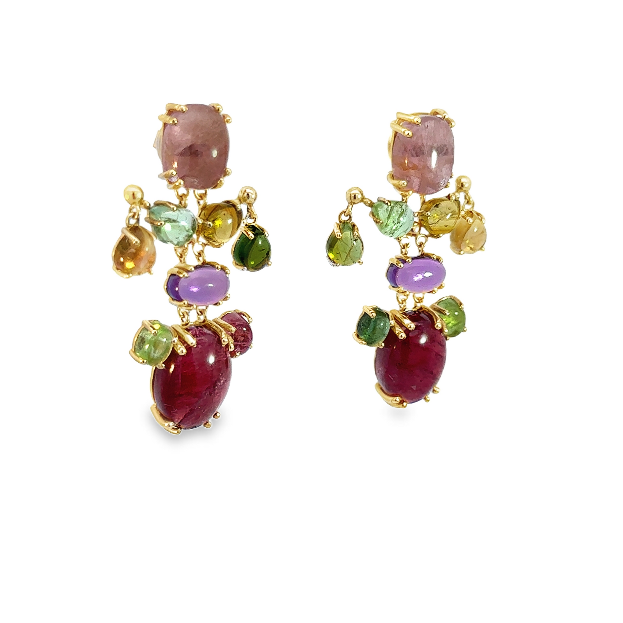 Tulum Multi Color Tourmaline Earrings