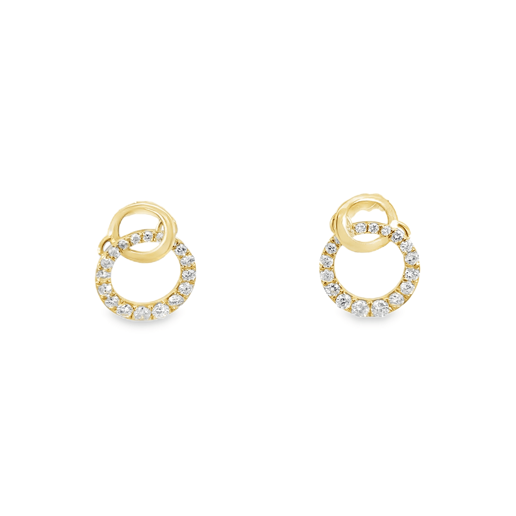 Double Circle Cusp Dangle Post Earrings