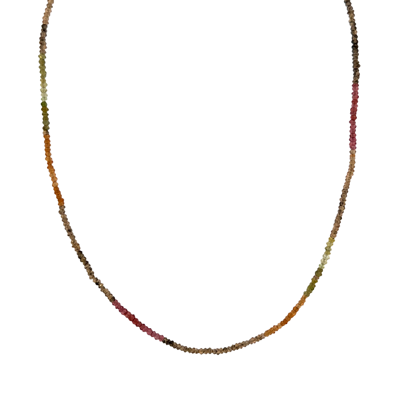 Multi-Color Sapphire and Diamond Lobster Clasp Necklace