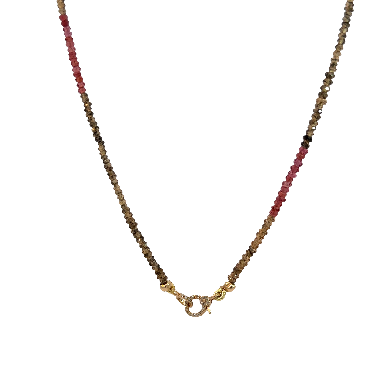 Multi-Color Sapphire and Diamond Lobster Clasp Necklace