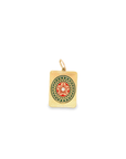 Mahjong Tile Flower Pendant