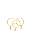 Bezel Set Diamond Charm Stacking Ring