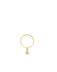 Bezel Set Diamond Charm Stacking Ring