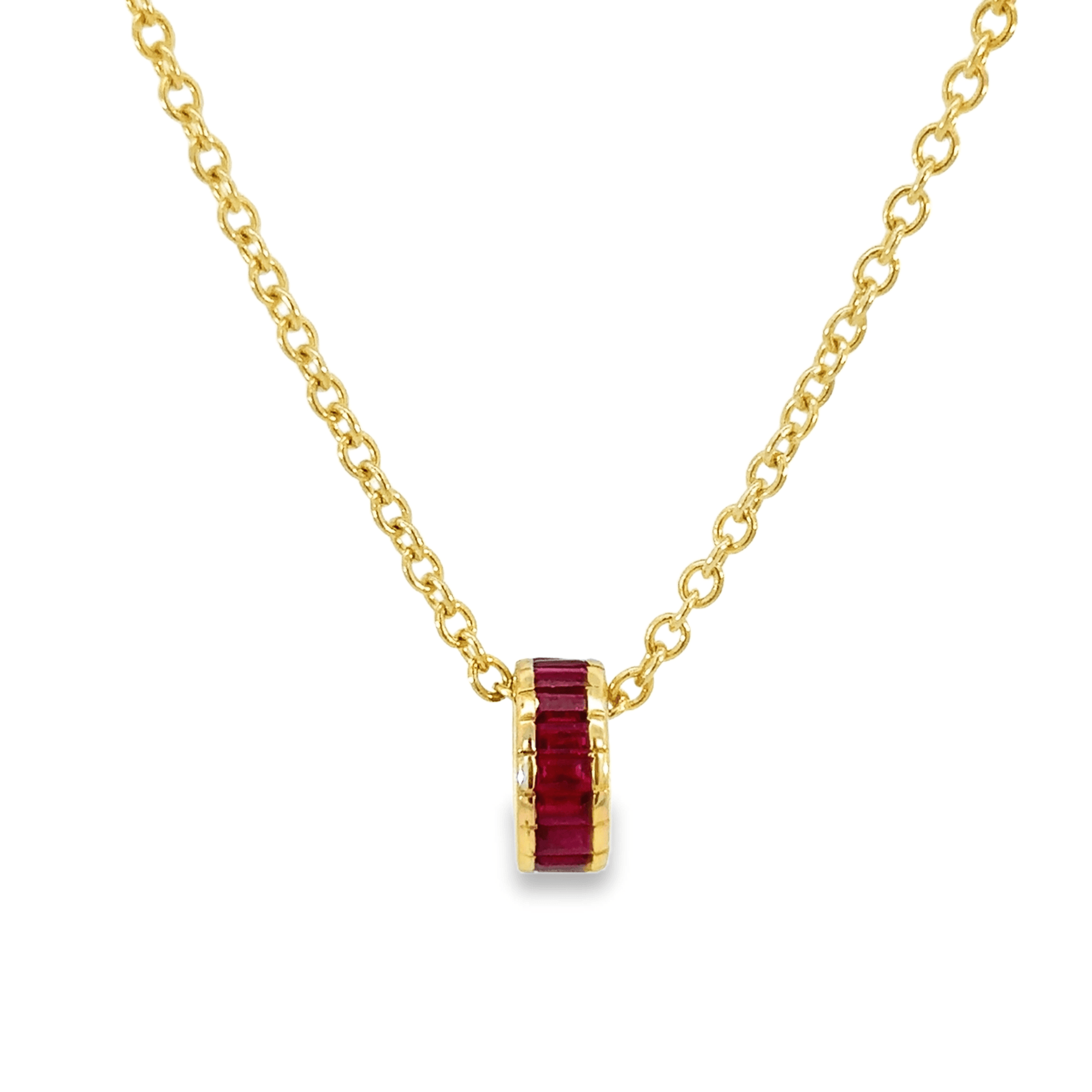 Ruby Pendant Slide Charm Pendant