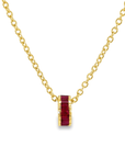 Ruby Pendant Slide Charm Pendant