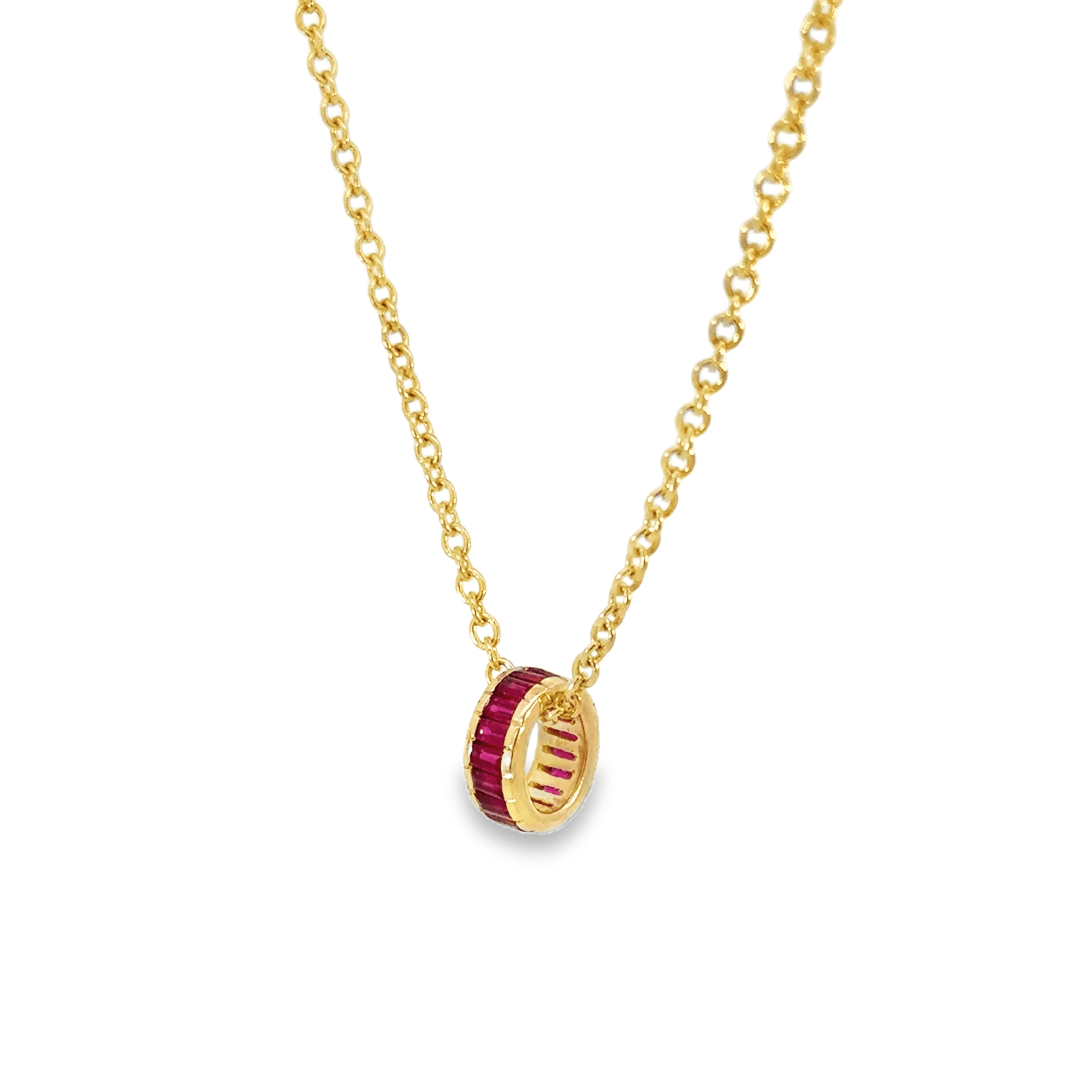 Ruby Pendant Slide Charm Pendant