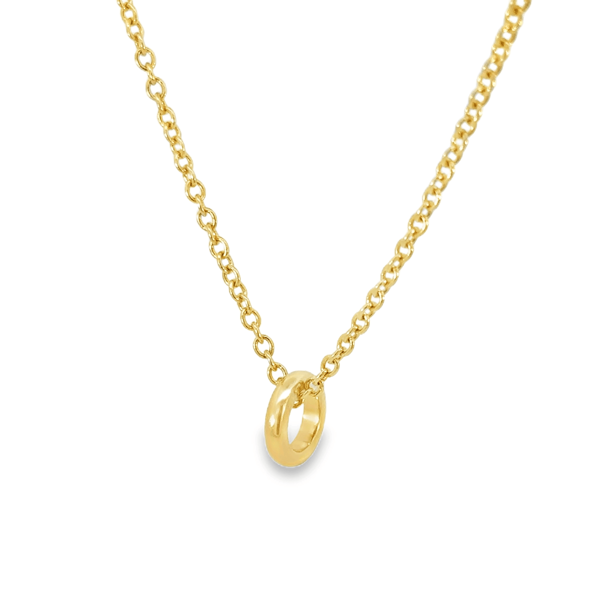 14k Yellow Gold Pendant Slide Charm
