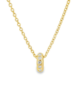 14k Yellow Gold and Diamond Pendant Slide Charm