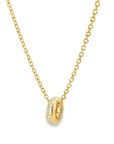 14k Yellow Gold and Diamond Pendant Slide Charm