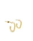 Twisted Twig Oval Hoop Earrings