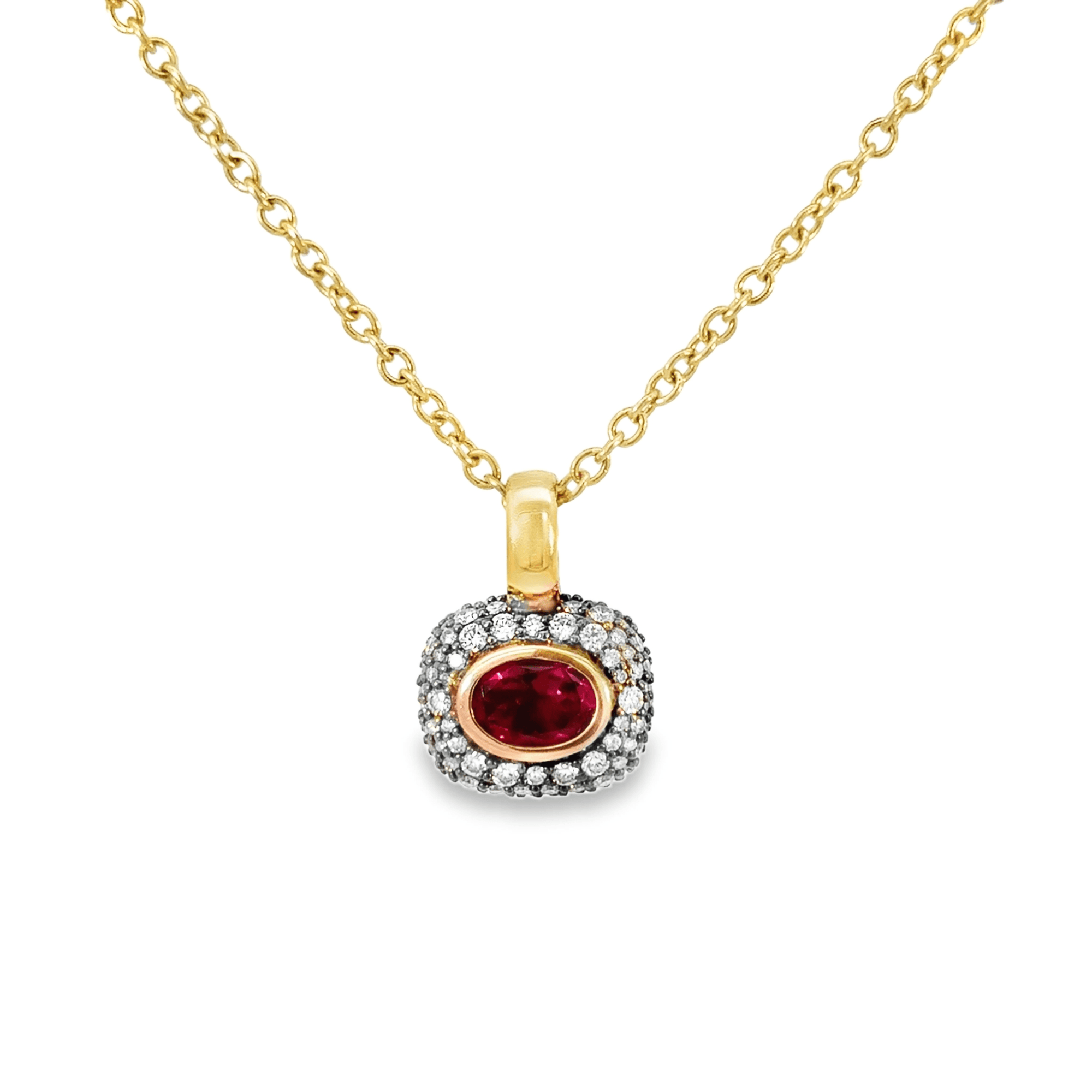 Ruby and Diamond Manhattan Pendant