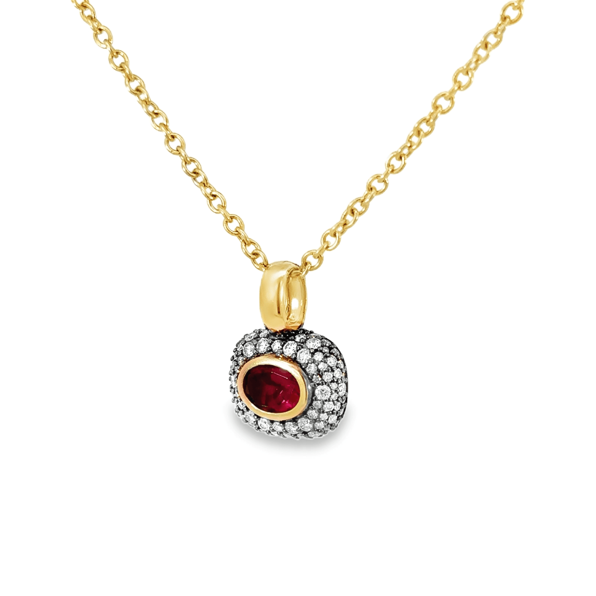 Ruby and Diamond Manhattan Pendant
