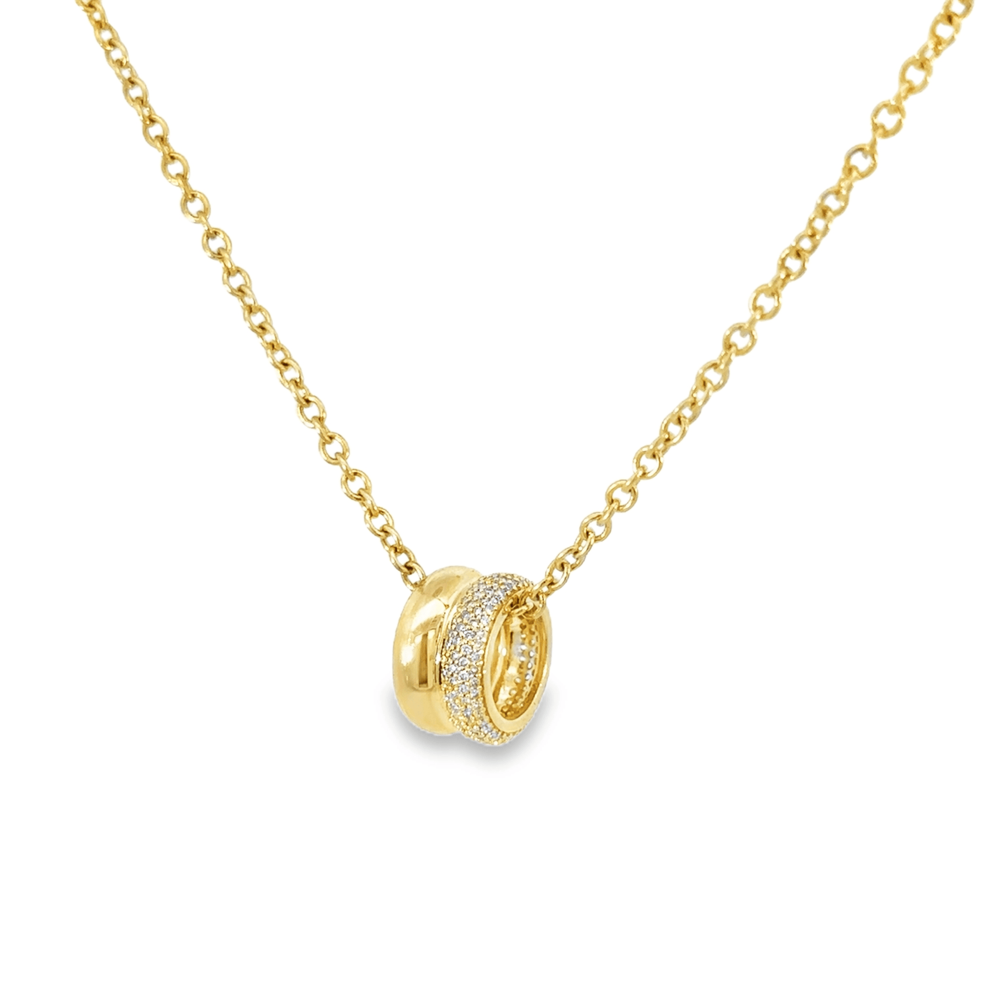 Half Diamond Slide Pendant