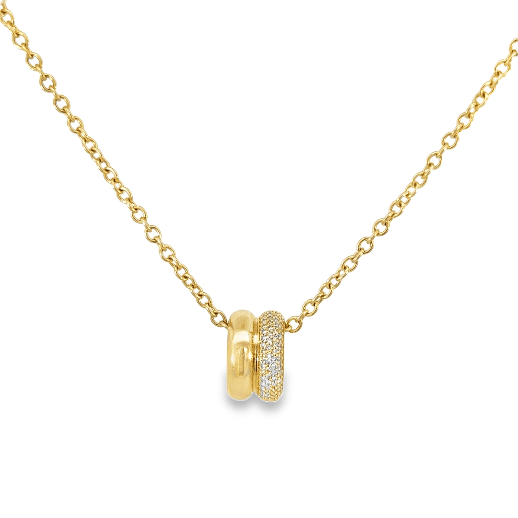 Half Diamond Slide Pendant