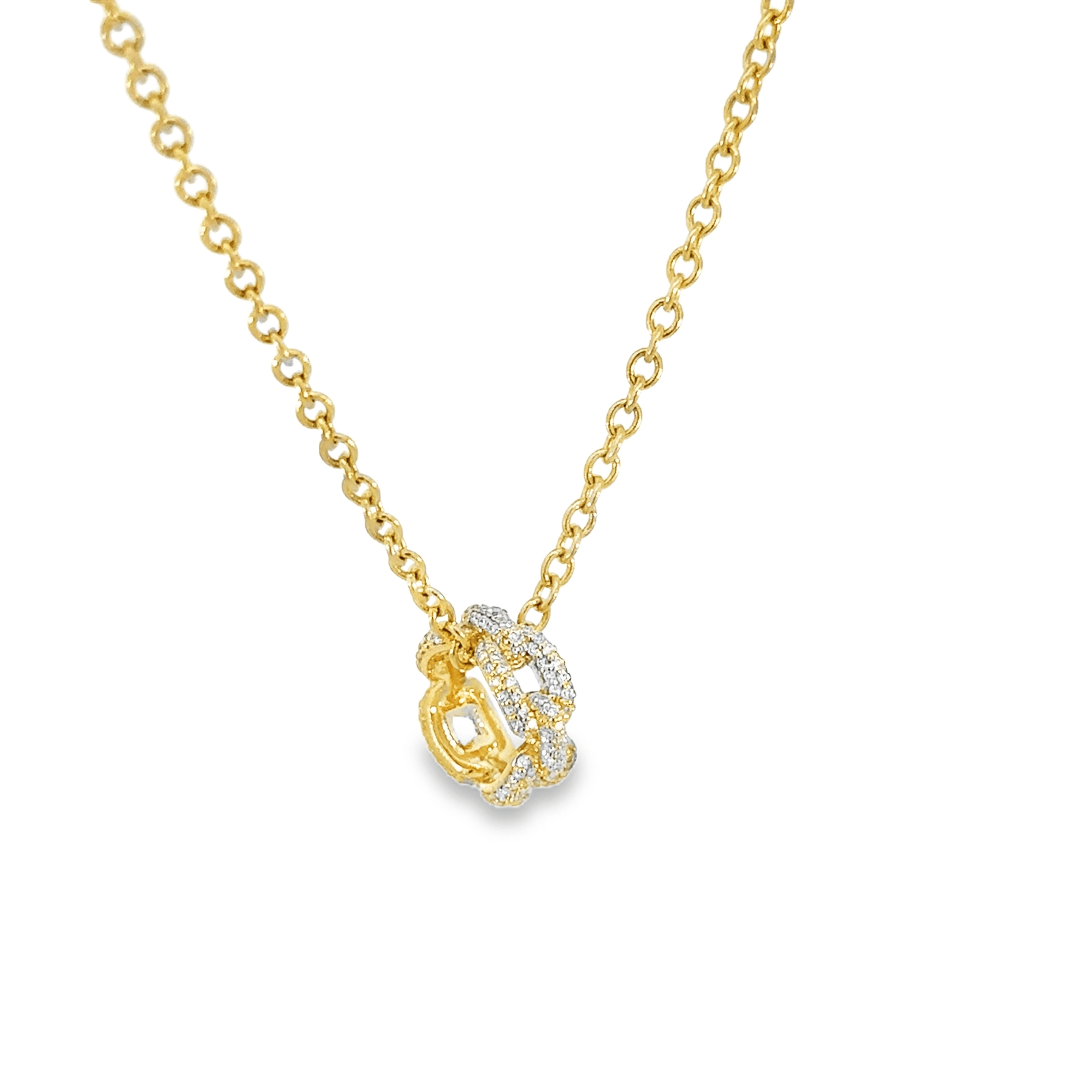 Pave Diamond Chain Slide Pendant