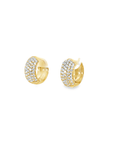 Diamond Chubby Huggie Earrings