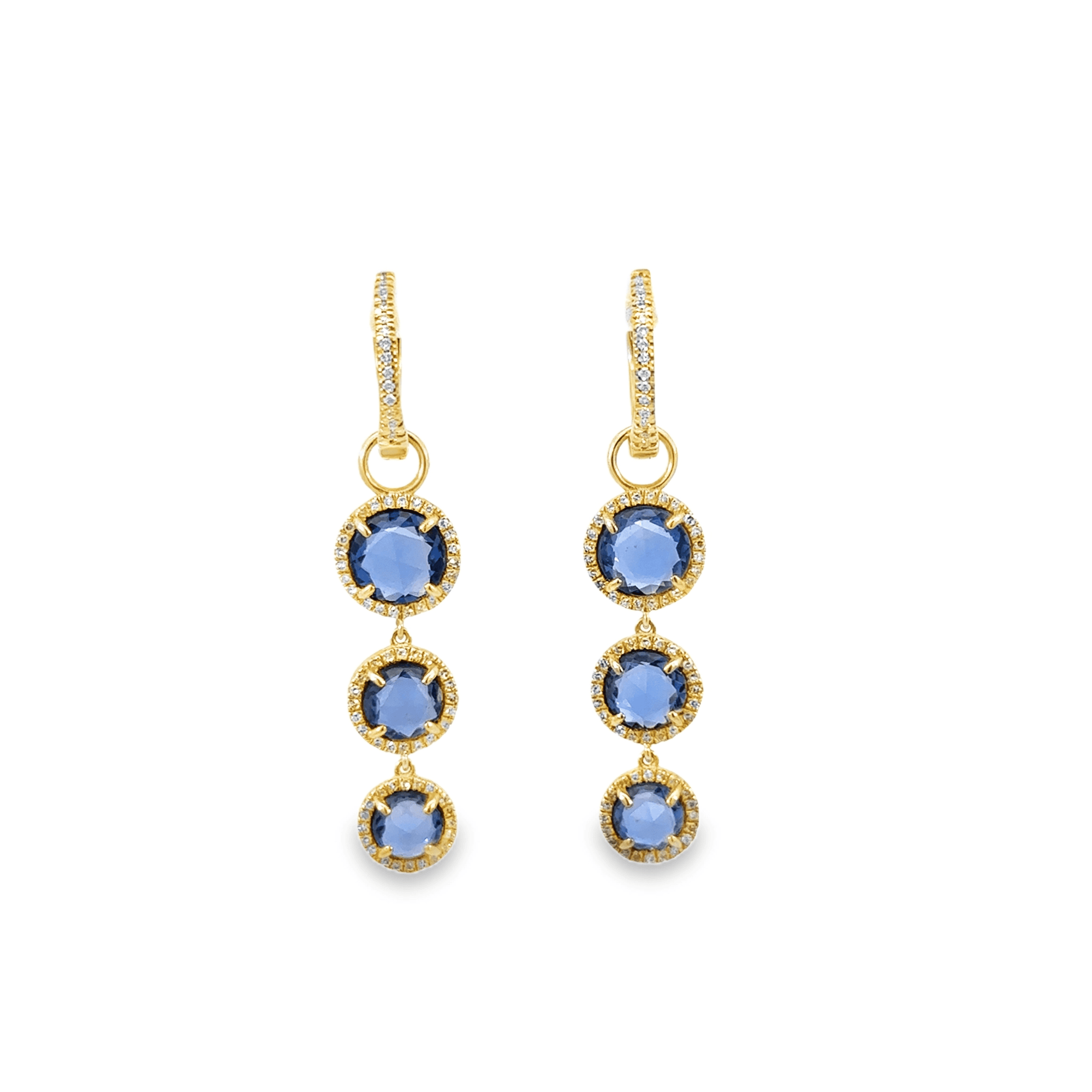 Ceylon Sapphire Triple Drop Earring Charms