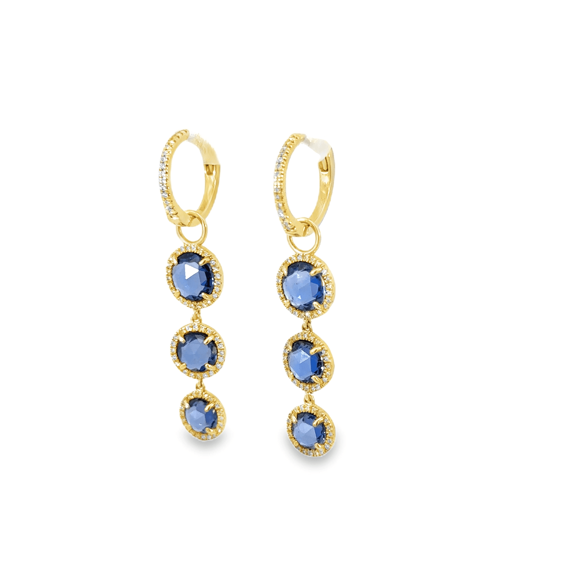 Ceylon Sapphire Triple Drop Earring Charms