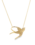 Diamond Bird Necklace (14k Yellow Gold and Diamonds)